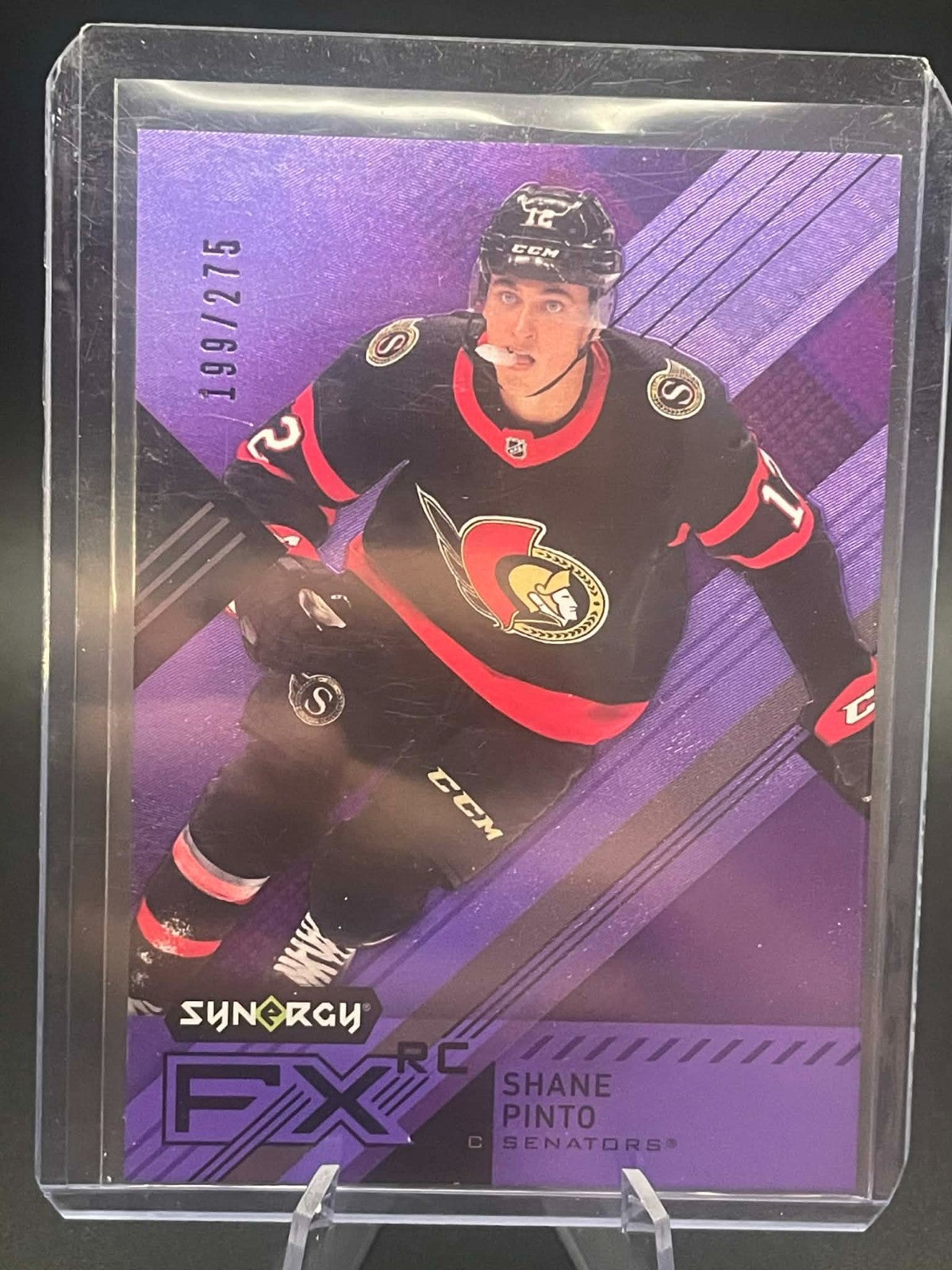 2021-22 UD Synergy Shane Pinto Purple Rc /275 FXR-SP
