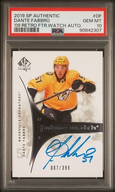 DANTE FABBRO - 2019 SP Authentic Future Watch Auto Retro #RFWA-DF, /399 PSA 10
