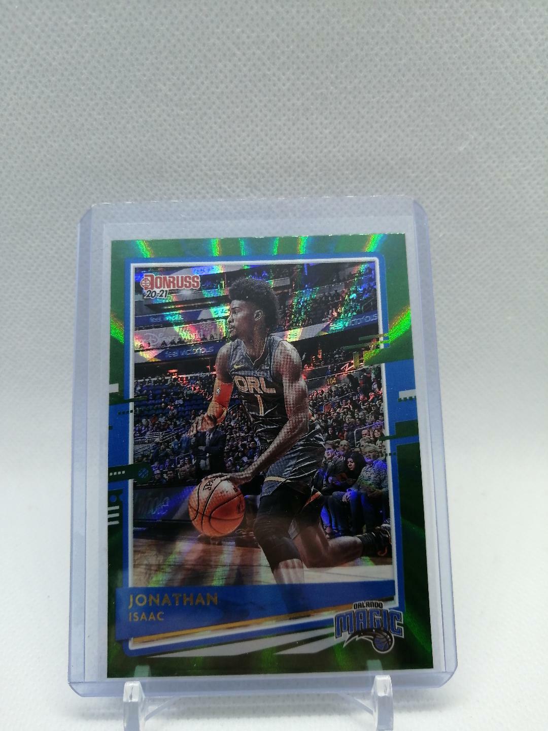 2019-20 NBA Donruss GREEN FLOOD HOLO PARALLEL Card - Jonathan Isaac, Magic