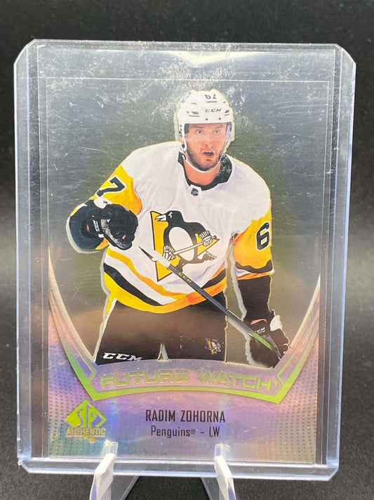 2021-22 SP Authentic Clear Cut Future Watch #109 Radim Zohorna RC  PENGUINS