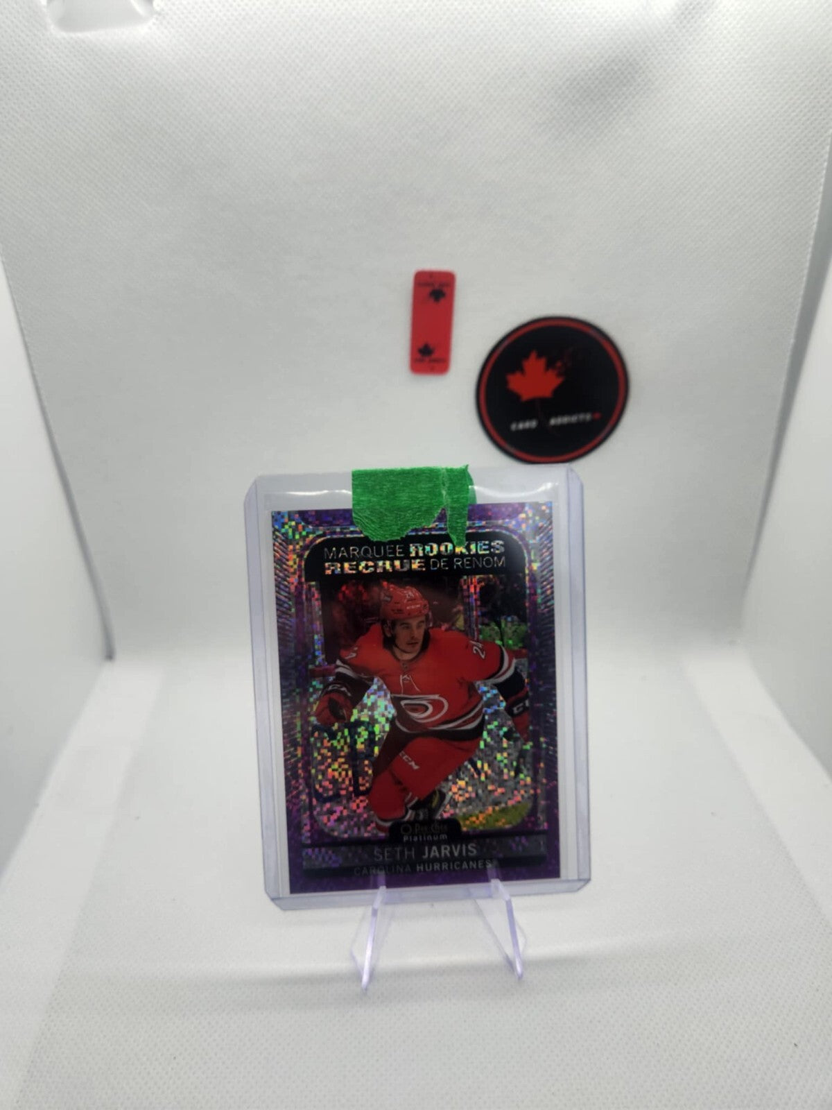2021-22 O-Pee-Chee Platinum Seth Jarvis Violet Pixels #/299
