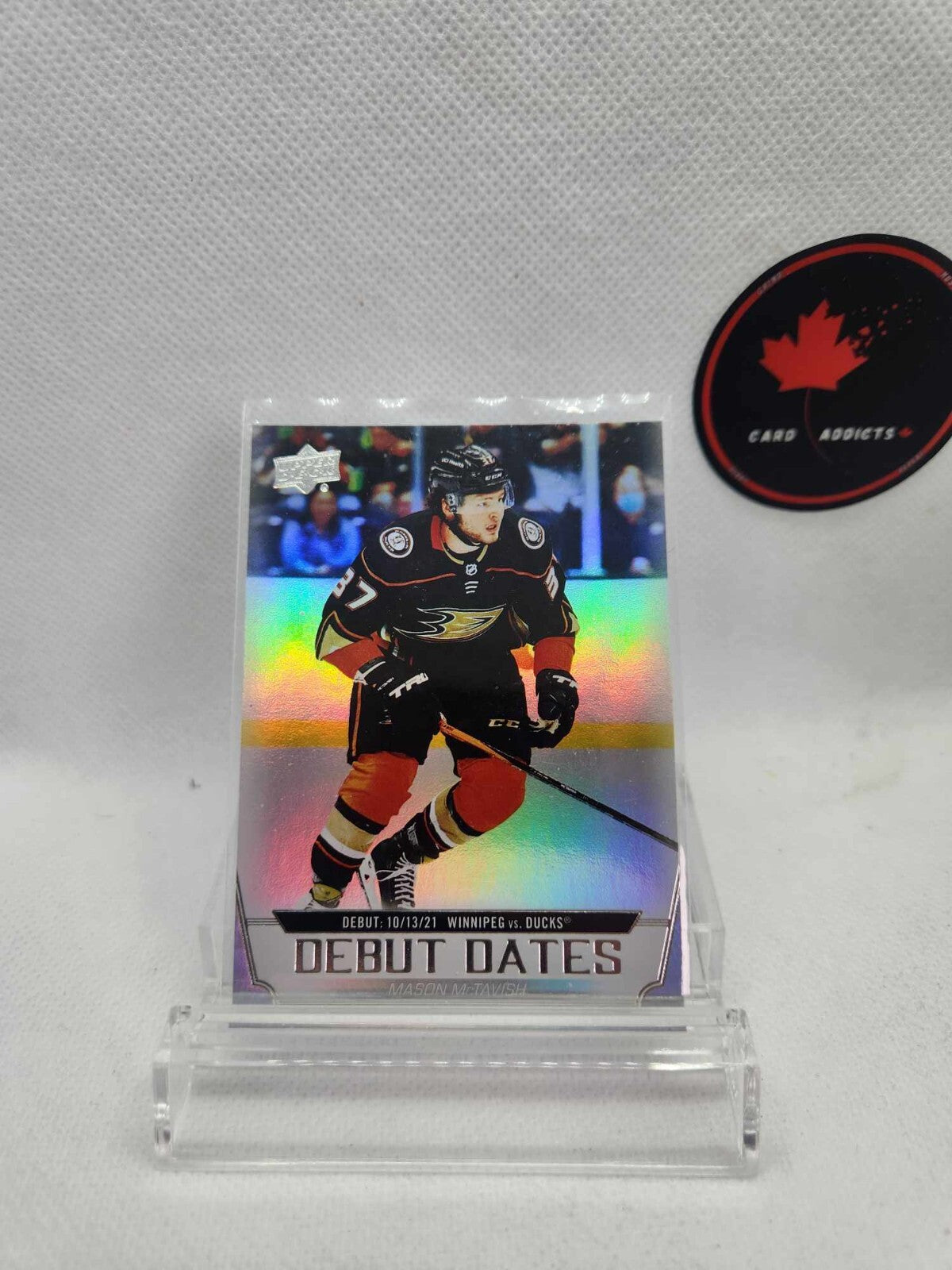 Mason McTavish 2022-23 Upper Deck Series 1 Debut Dates #DD-23 Anaheim Ducks