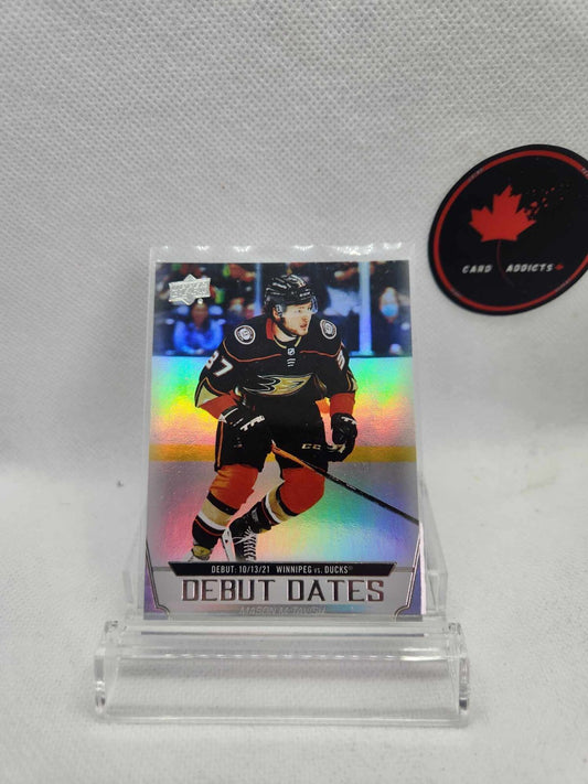 Mason McTavish 2022-23 Upper Deck Series 1 Debut Dates #DD-23 Anaheim Ducks
