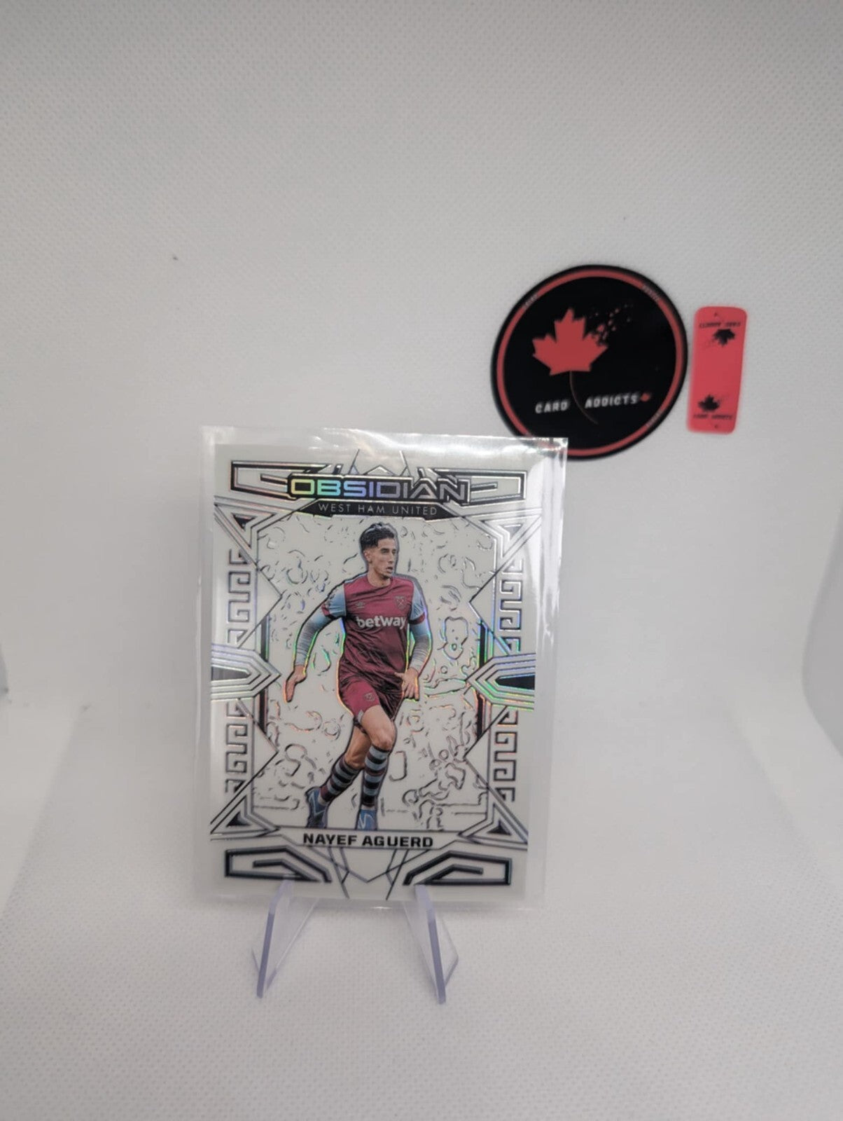 2023-24 Panini Obsidian SC Nayef Aguero White Rare Rookie /9 RC
