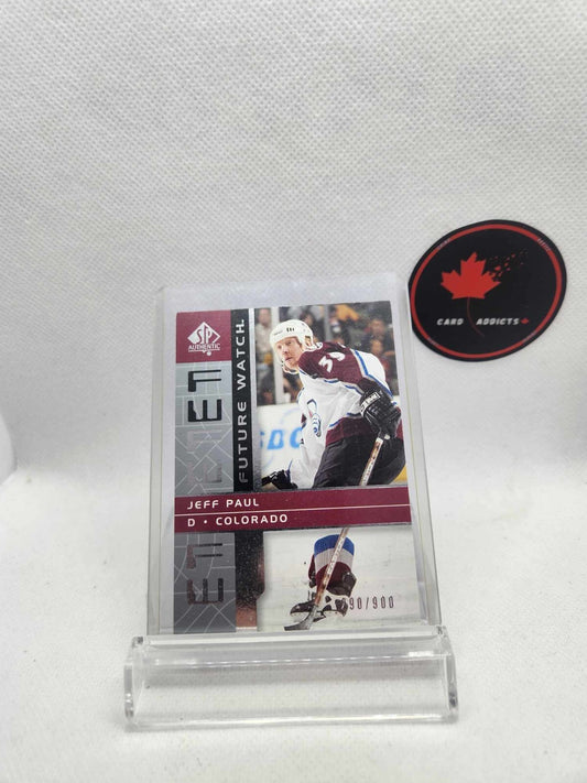 2002-03 Sp Authentic Future Watch Jeff Paul /900 Rookie RC Card# 141