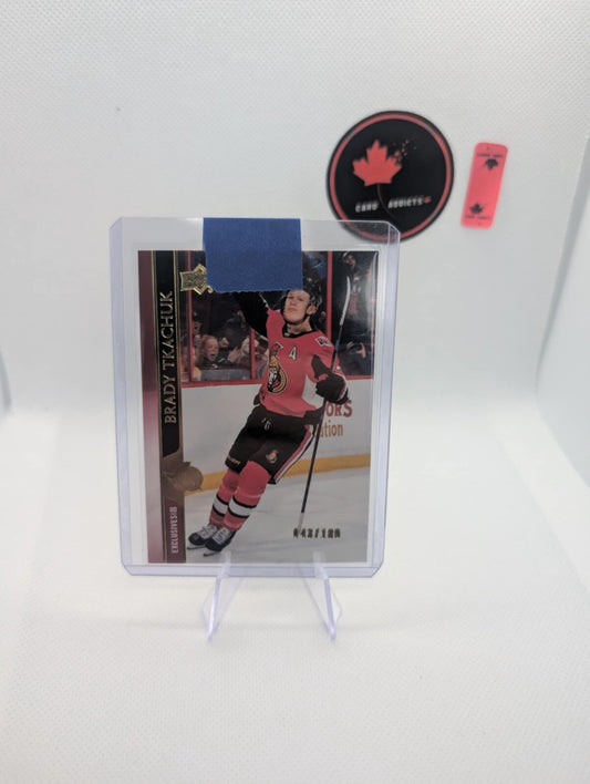 2020 UPPER DECK SERIES 2 #383 BRADY TKACHUK EXCLUSIVES /100