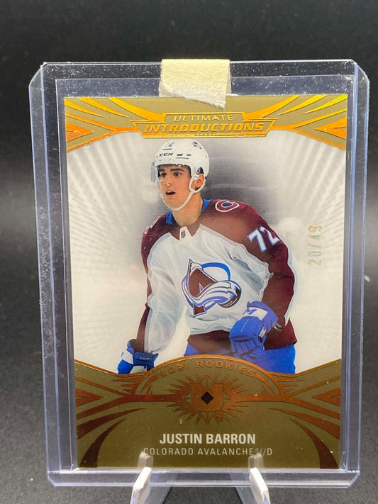 2021-22 Ultimate Collection Introductions Gold /49 Justin Barron Rookie RC