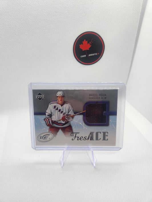 2005-06 Upper Deck Fresh Ice Marcel Hossa FI-MH Game Worn Patch Hockey Card