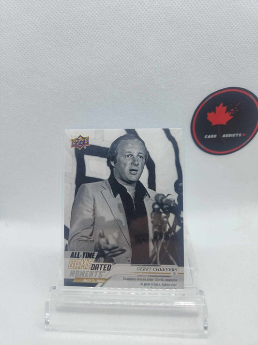 2019-20 Upper Deck All-Time Game Dated Moments Gerry Cheevers #91 SSP