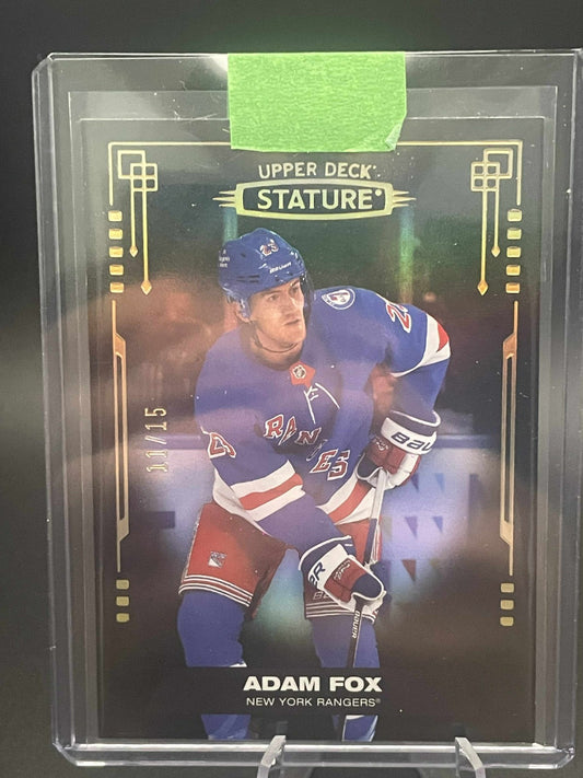 2021-22 Upper Deck Stature #16 ADAM FOX Black /15 SP