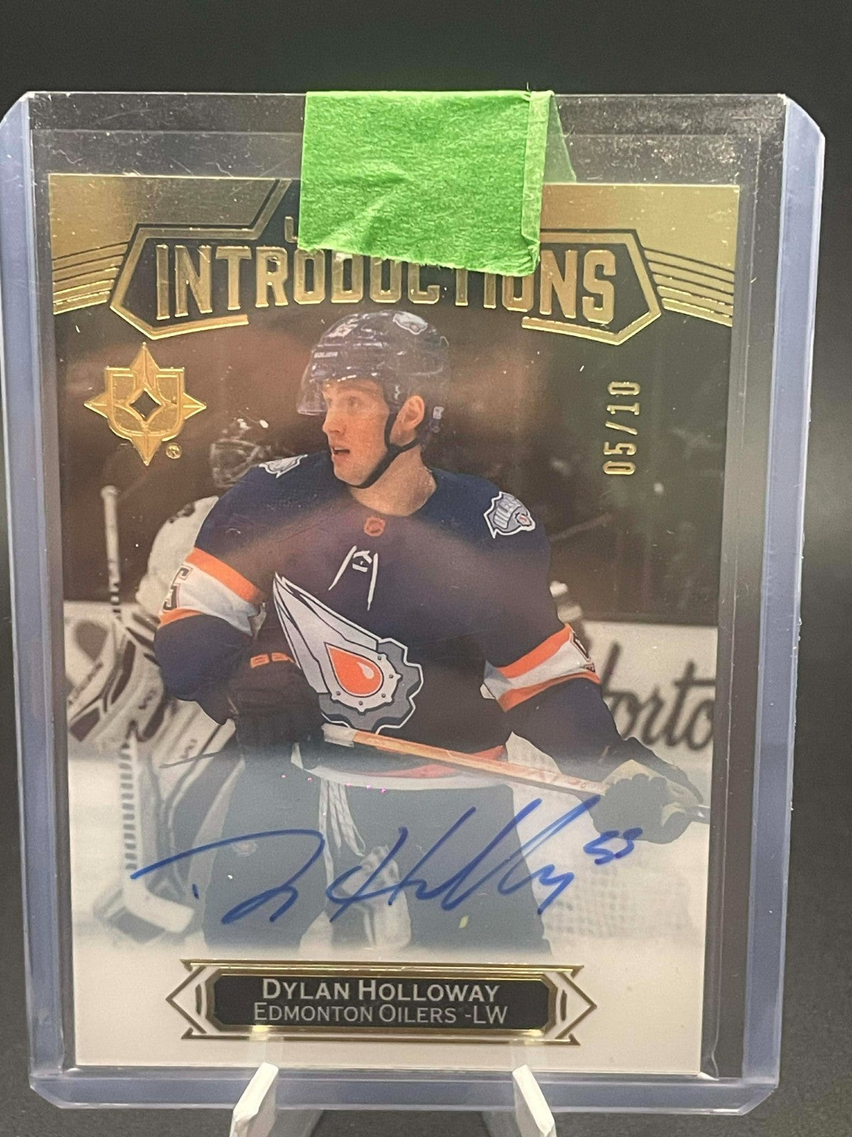 DYLAN HOLLOWAY 2022-23 UD Ultimate Introductions Rookie Card RC Auto Oilers /10