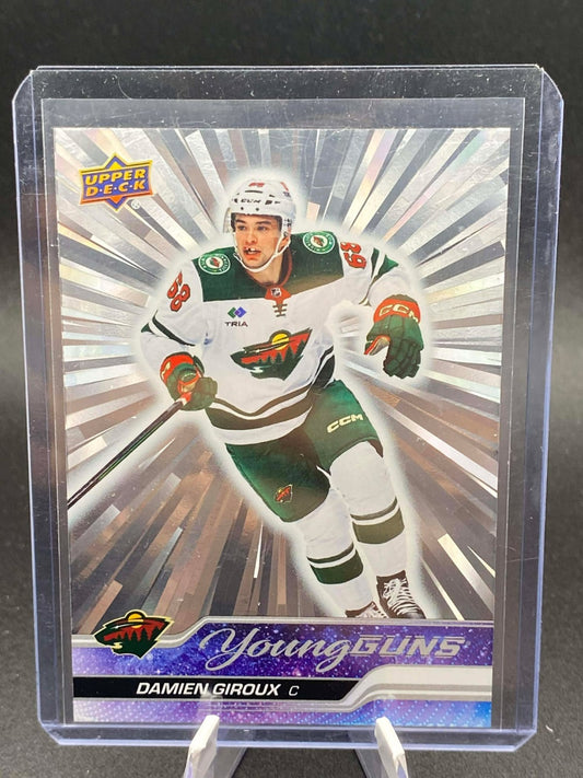 2023-24 UD Series 2 Damien Giroux 452 Young Guns Outburst Rookie Minnesota Wild