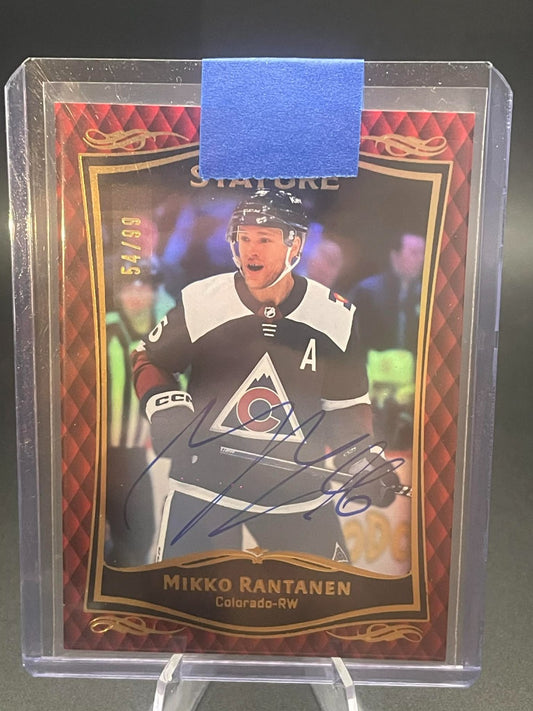 2023 UPPER DECK STATURE #19 MIKKO RANTANEN AUTO RED /99