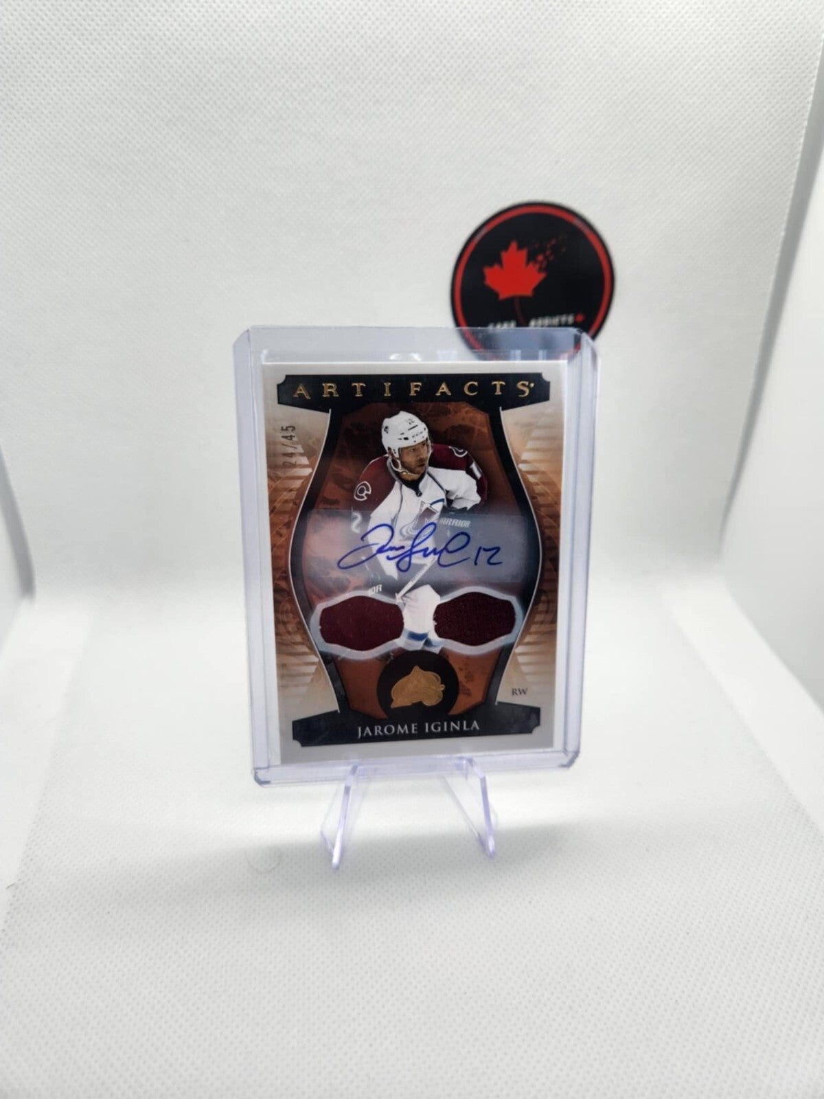 Jerome Iginla 2023/24 Dual Jersey Patch Auto Upper Deck Artifacts /45