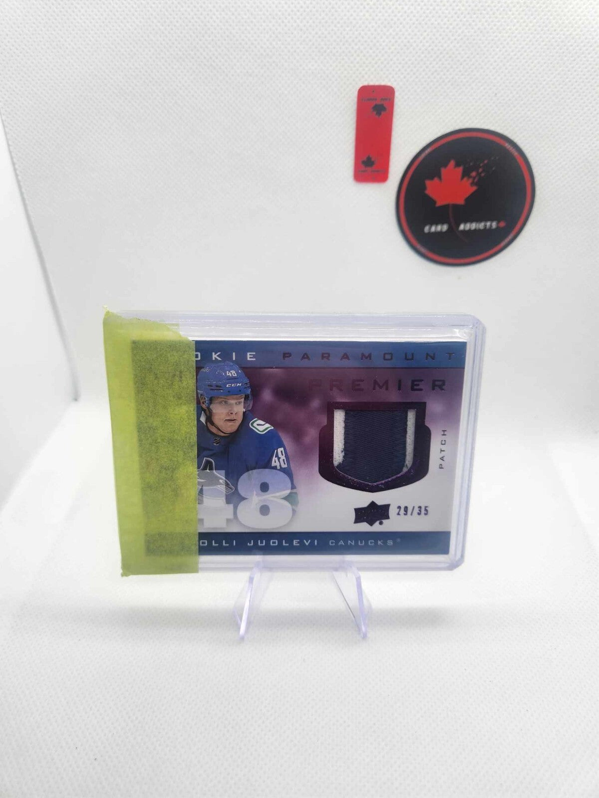Olli Juolevi 2020-21 UD Rookie Paramount Patch /35