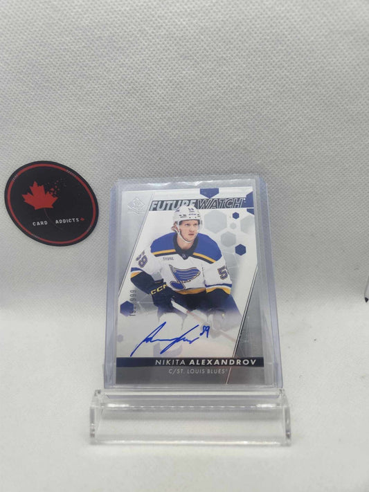 2022-23 Sp Authentic Nikita Alexandrov Future Watch Auto Signature /999 Rookie