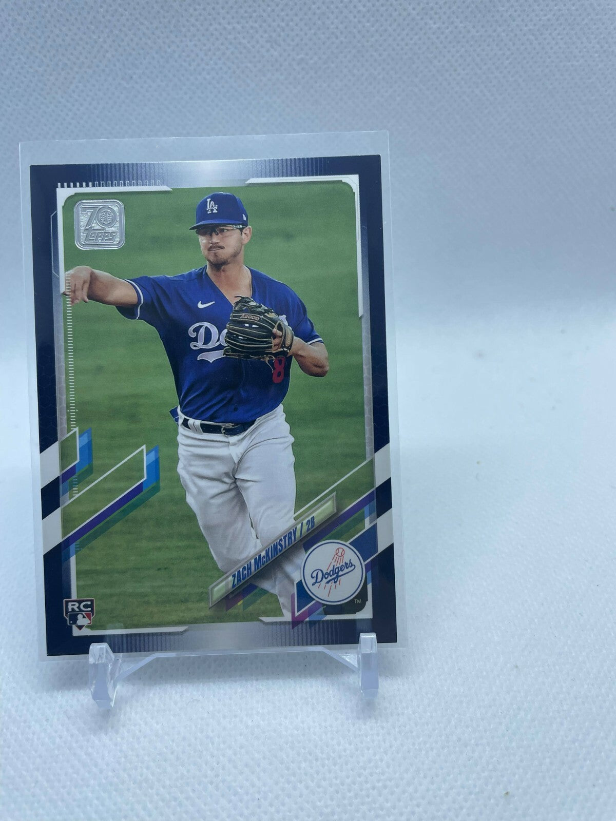 2021 Topps Series 2 Walmart Blue Zach McKinstry Rookie #394 Los Angeles Dodgers