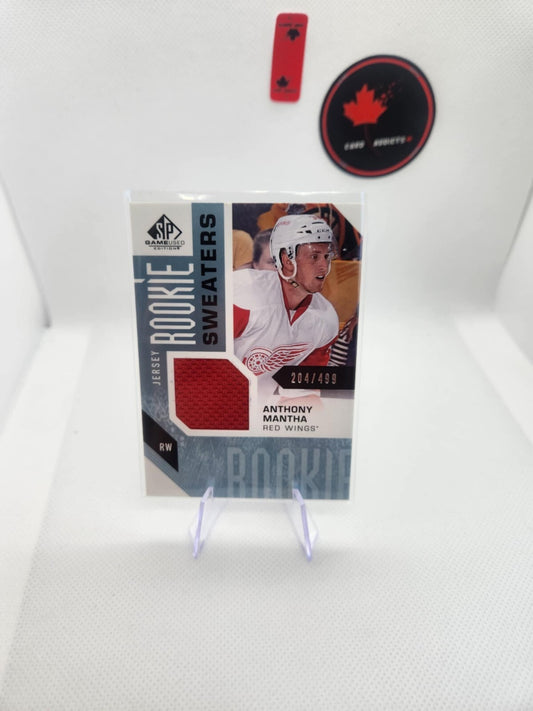 2016-17 UD SP GAME USED ANTHONY MANTHA ROOKIE SWEATERS JERSEY RS-MA #ed7/499