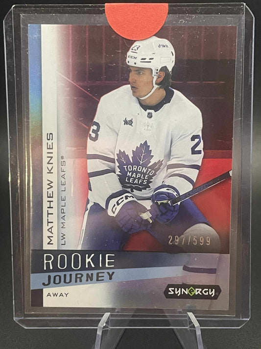MATTHEW KNIES RC 2023-24 Upper Deck Synergy /599 Rookie Journey Away