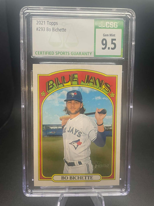 2021 Topps Heritage BO BICHETTE Toronto Blue Jays 293 Graded 9.5