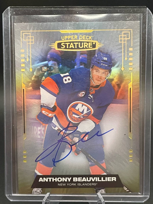2021-22 Upper Deck Stature Auto Anthony Beauvillier New York Islanders