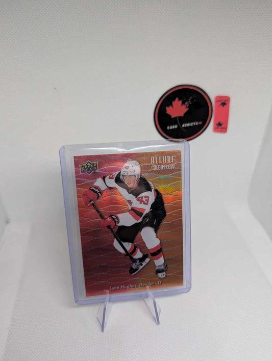 2023-24 Upper Deck Allure Color Flow Red-Orange #CF-28 Luke Hughes RC