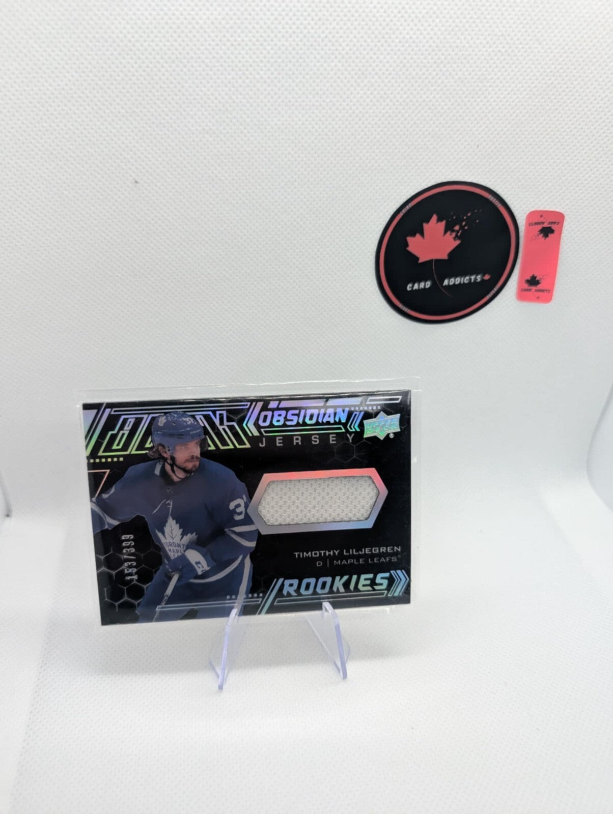 Timothy Liljegren 2020-21 SPx UD Black Obsidian Rookies Jersey #ORJ-TL #/399 RC