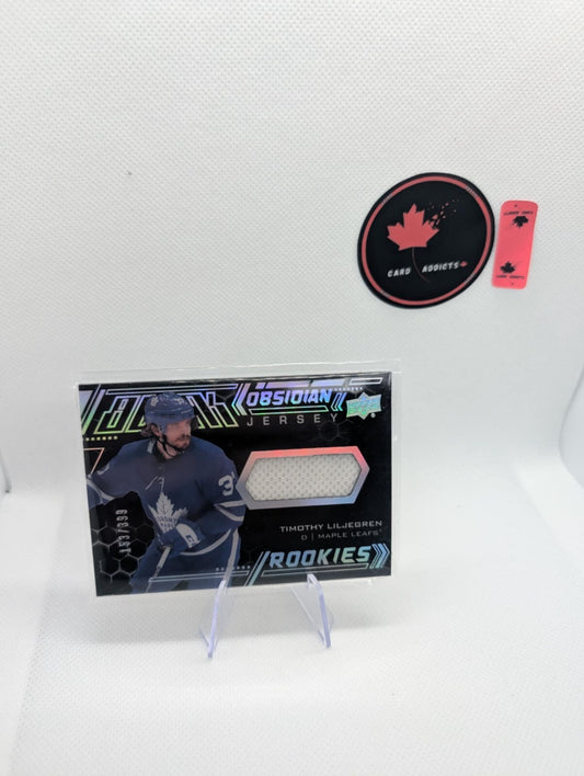 Timothy Liljegren 2020-21 SPx UD Black Obsidian Rookies Jersey #ORJ-TL #/399 RC