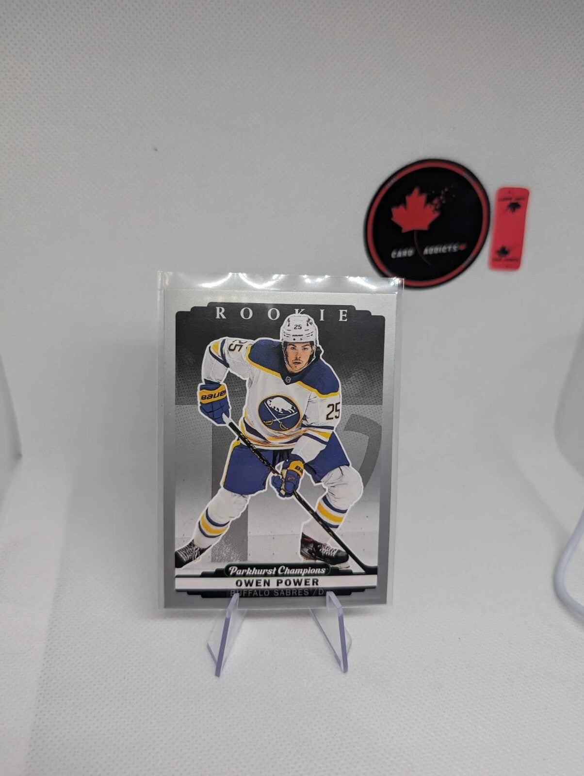 2022/23 PARKHURST CHAMPIONS..OWEN POWER..ROOKIE..SILVER..SP..CARD # 325..SABRES