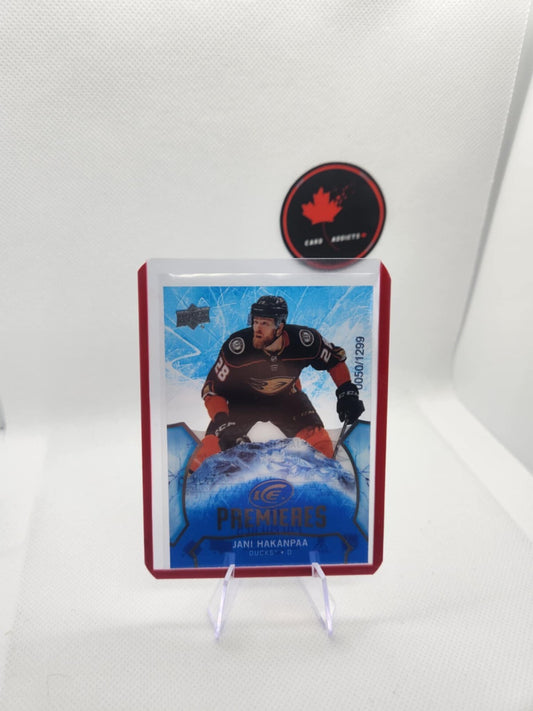 20/21 UD UPPER DECK ICE JANI HAKANPAA PREMIERES RC SP ROOKIE /1299 #114