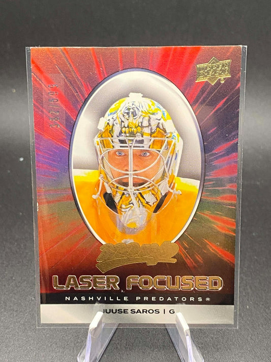 2025 Upper Deck MVP Juuse Saros Laser Focused LF-26 Nashville Predators /599