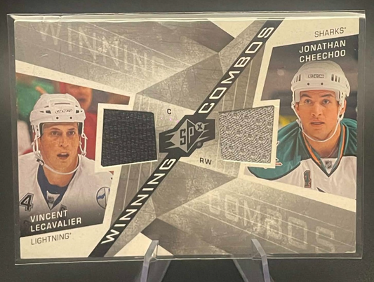 V. Lecavalier & Jonathan Cheechoo 2008-09 SPx Winning Combos Jersey Card #WC-LC