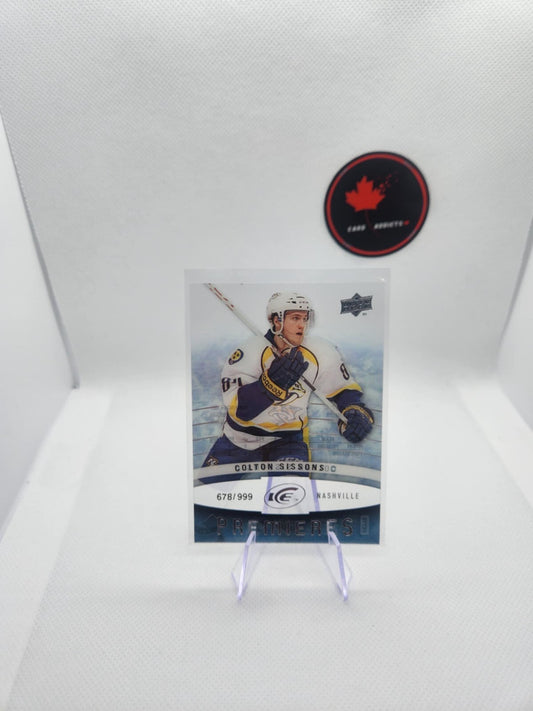 2014-15 UD Ice Premieres Colton Sissons Rookie /999 #113 Nashville Predators