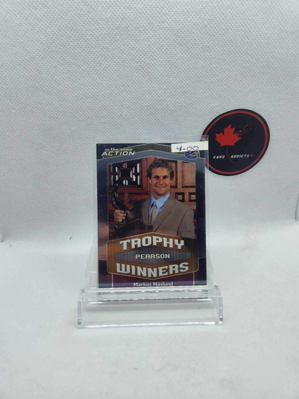 2003 - 2004 ITG Action Markus Naslund Pearson Trophy Winners #TW-5 Hockey Card