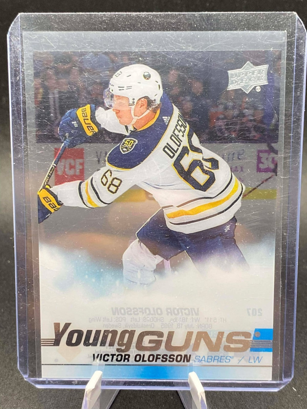 2019 Upper Deck #207 Victor Olofsson Young Guns Clear Cut