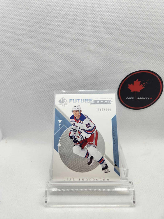 2018-19 SP Authentic Future Watch #170 Lias Andersson RC /999 - New York Rangers
