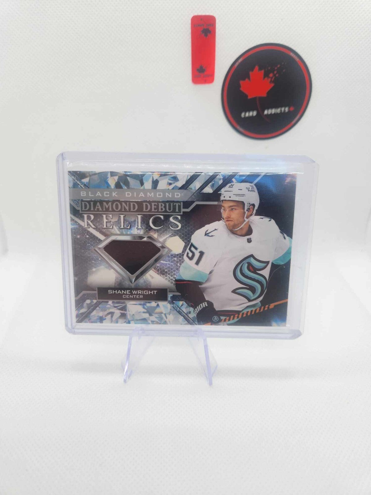 2022-23 UD Black Diamond Debut Relics SHANE WRIGHT Rookie Kraken Card# DD-SW