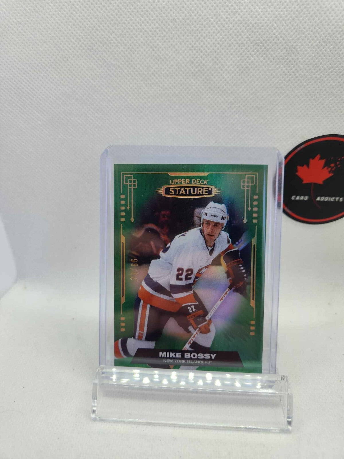 Mike Bossy New York Islanders 2021-22 Stature Green Photo Variant /66 #48