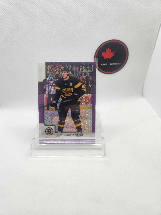 2017-18 O-PEE-CHEE PLATINUM DAVID KREJCI VIOLET PIXELS OPC Parallel Bruins
