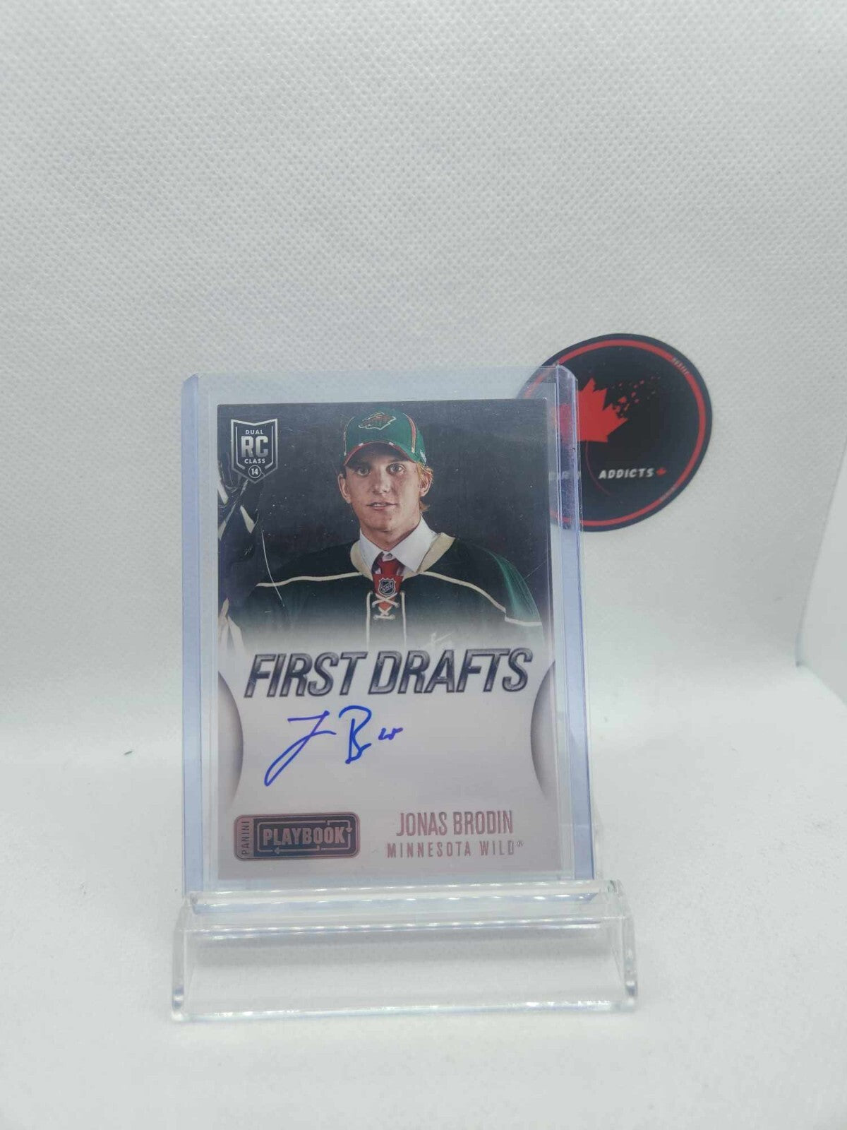 2013-14 PANINI PLAYBOOK JONAS BRODIN RC AUTO FIRST DRAFTS ROOKIE AUTOGRAPH Wild