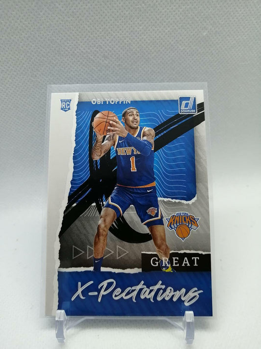 Obi Toppin 2020-21 Donruss X-Pectations #8 Rookie Insert New York Knicks
