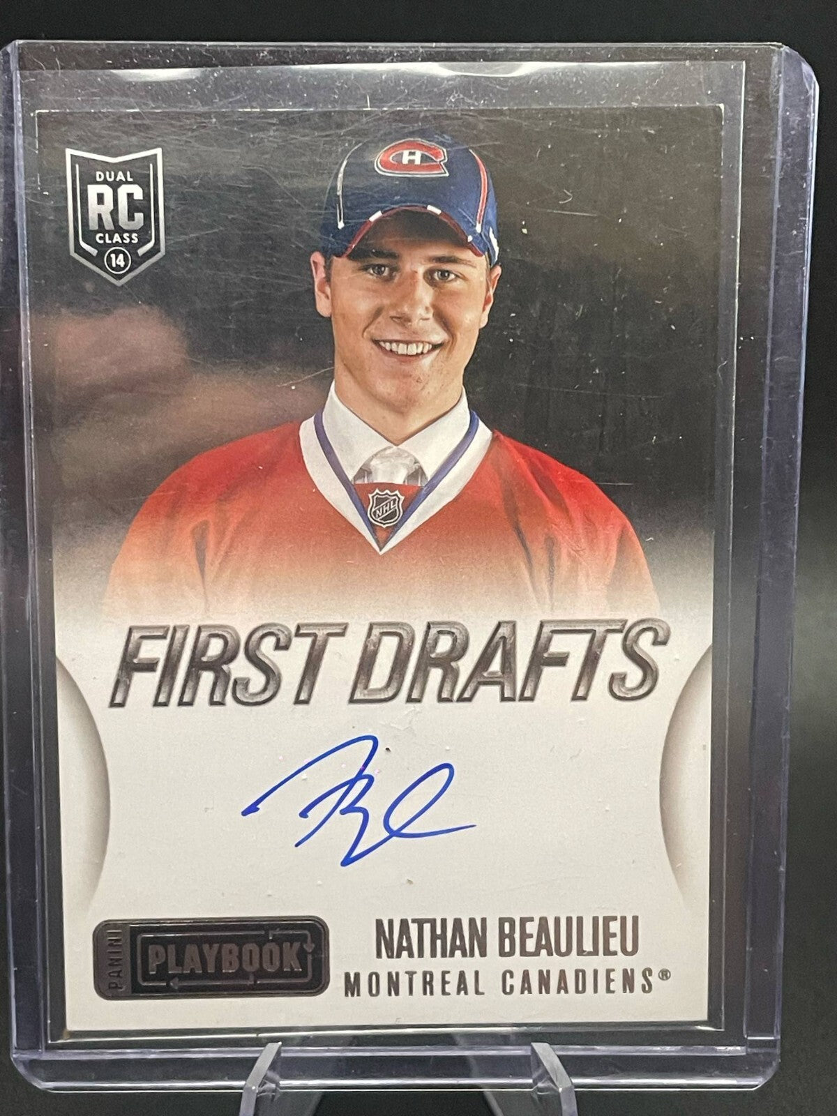 2013-14 Panini Playbook First Drafts Signatures Nathan Beaulieu Auto Montreal