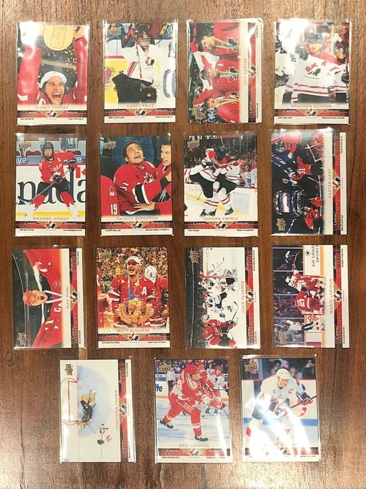 2021-22 UD TIM HORTONS TEAM CANADA CANVAS MOMENTS COMPLETE 15 CARD INSERT SET