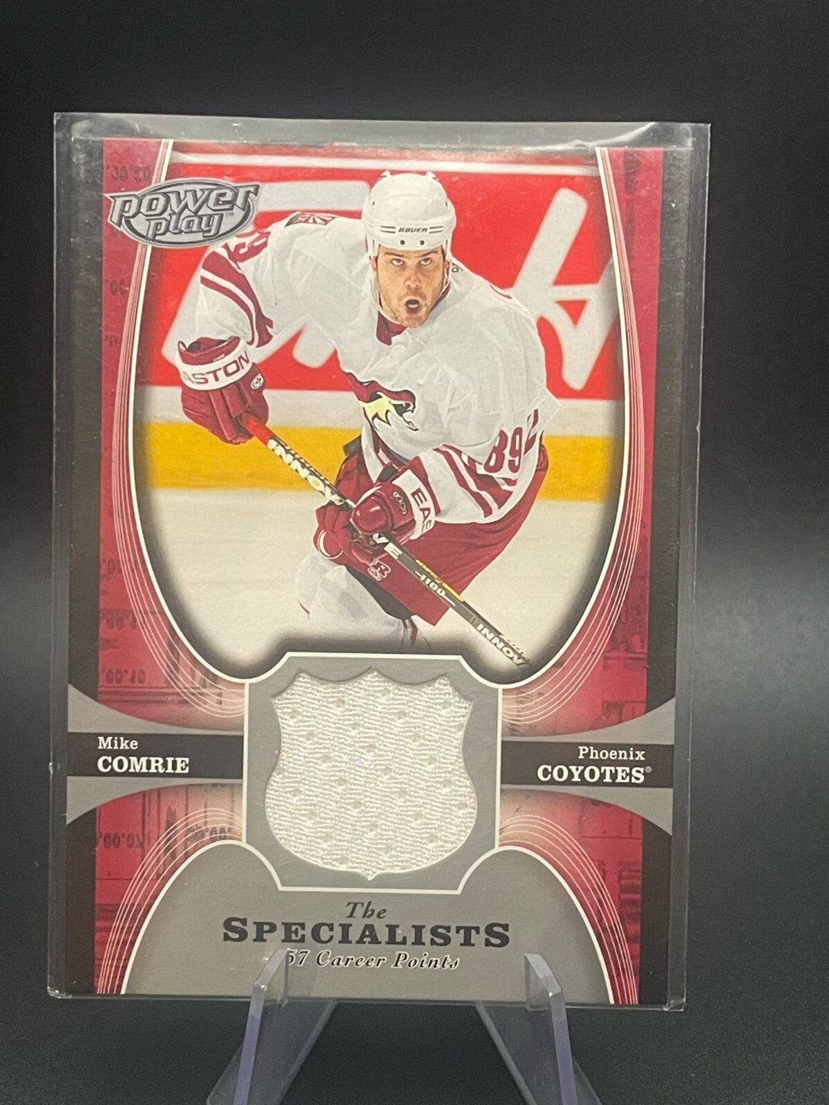 Mike Comrie 05-06 Upper Deck Power Play The Specialists Game Jersey