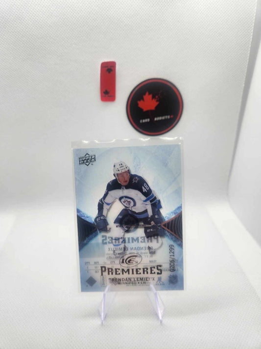 2017-18 Upper Deck ICE Premieres RC Brendan Lemieux Rookie /1299 Winnipeg