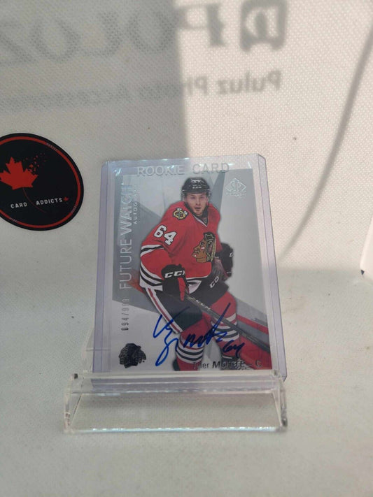 2016-17 SP Authentic Future Watch AUTO 163 Tyler Motte /999 Chicago Blackhawks
