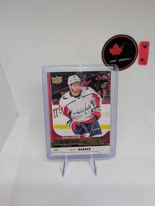 2017-18 Upper Deck Series 1 UD Exclusives Young Guns 233 Riley Barber /100