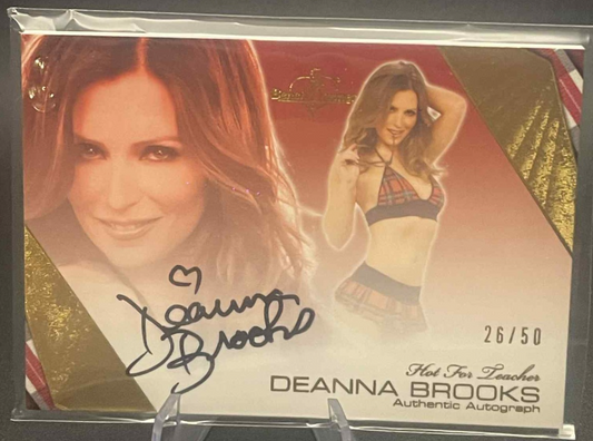 2011 BENCHWARMER HOT FOR TEACHER AUTO: DEANNA BROOKS /50 AUTOGRAPH PLAYMATE