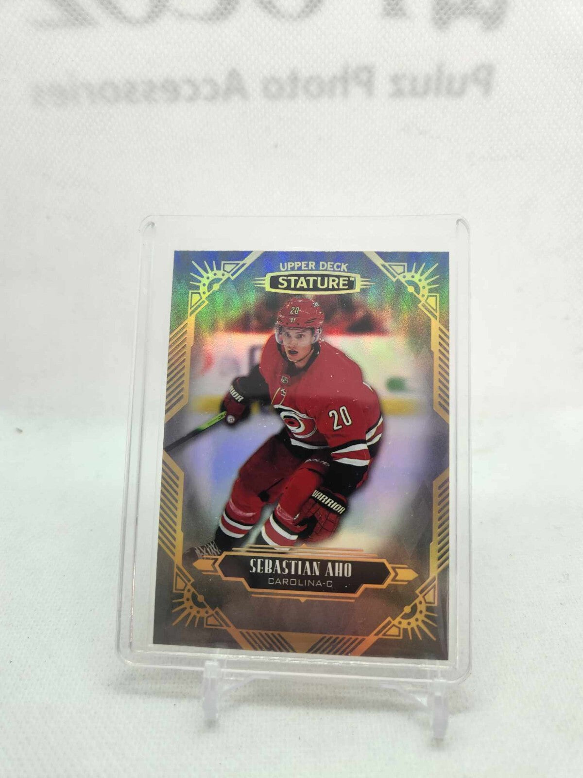 2021 Upper Deck Stature Sebastian Aho Base Carolina Hurricanes