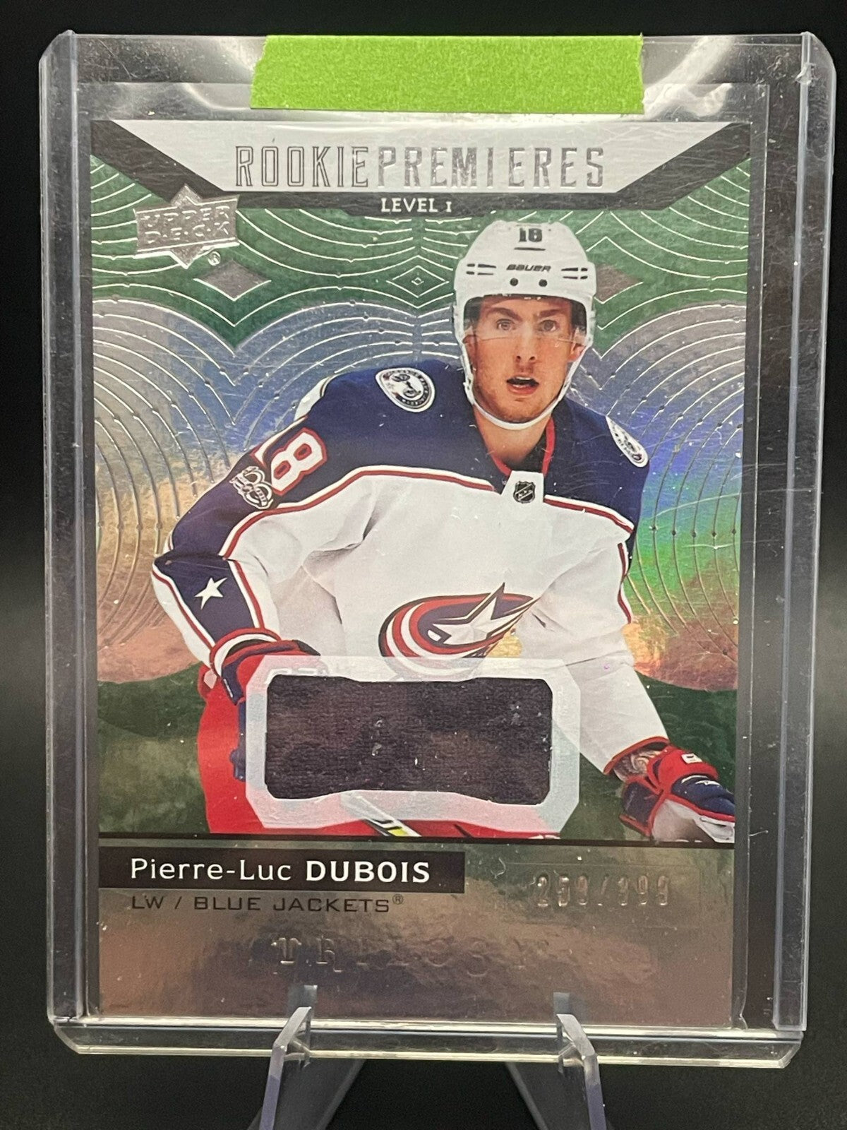 2017-18 UD Trilogy Rookie Premieres Green Jersey Pierre-Luc Dubois /399 #79